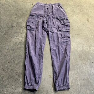 Standard Cloth Men's Technical Cargo Purple  Jogger Pants Sz M Utility Sporty
